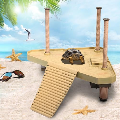 AMZTEMU Schildkröten Terrarium, Turtle Dock, Schildkröte Insel, Schildkröten plattform, Terrarium zubehör, Wasserschildkröten plattform -GRÖSSE:M von AMZTEMU