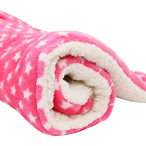 ANBIWANGLUO Hund Katze-Decken für Haustier-Schlaf weiches 4 Size 4 Color（Rosa,Small von ANBIWANGLUO