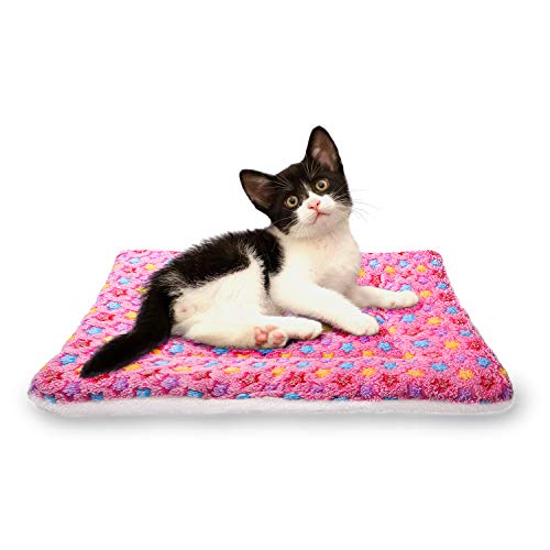 ANBIWANGLUO Hund Katze-Decken für Haustier-Schlaf weiches 4 Size 4 Color（Rosa Dicker,Medium von ANBIWANGLUO