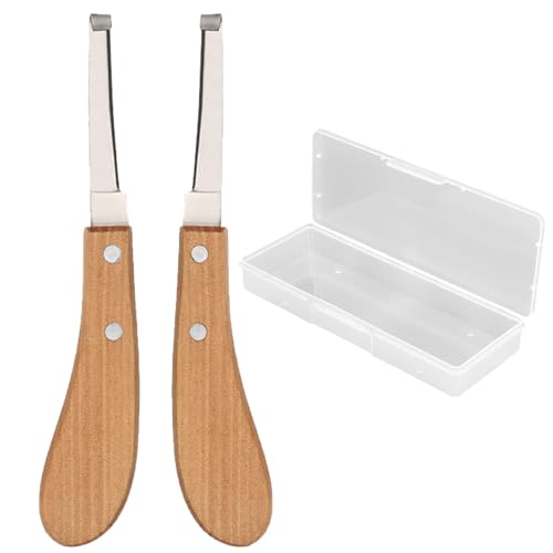 ANBOO Hufmesser für Pferde 2er Set mit Box ， Rechts/Links Hufmesser (21,3cm) - Für Rinder, Pferde - Hufraspel & Hufkratzer im Set von ANBOO