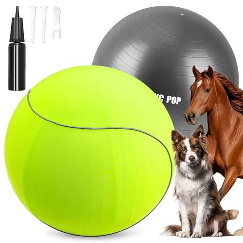 ANC POP Herding Ball für Hunde & Pferde, 63,5 cm, mit Abdeckung, großer grüner Ball mit Pumpe von ANC POP