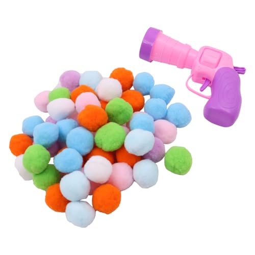 ANCLLO Buntes Katzen-Pom-Pom-Bälle- und Werfer-Set – 50 weiche Plüschbälle + 1 Katzenwerfer für interaktives Spielen und Trainieren – Perfekt für Hauskatzen ANCLLO Buntes Katzen-Pom-Pom-Bälle- und Werfer-Set – 50 weiche Plüschbälle + 1 Katzenwerfer für interaktives Spielen und Trainieren – Perfekt für Hauskatzen von ANCLLO