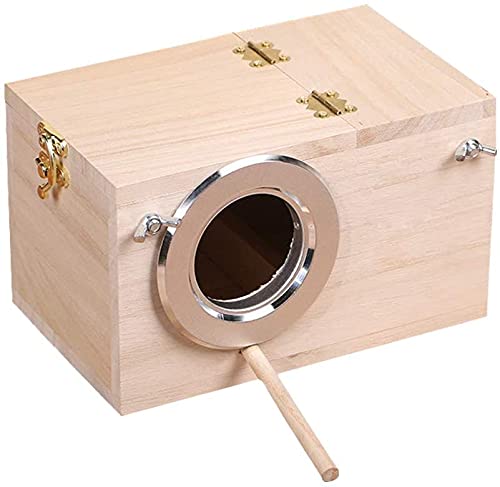 ANCLLO Durable Sittich Nistkasten Vogelhaus Wellensittich Holz Brutkasten für Lovebirds Papageien Paarungsbox von ANCLLO