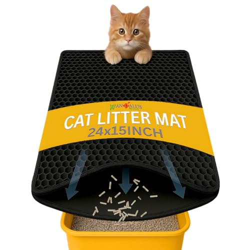 ANDALUS Katzenstreumatte – Katzenstreu Fangmatte für Katzentoiletten – Katzenstreumatte zum Auffangen von Unordnung, Streukontrolle – waschbarer Haustierteppich und Teppich für den Innenbereich ANDALUS Katzenstreumatte – Katzenstreu Fangmatte für Katzentoiletten – Katzenstreumatte zum Auffangen von Unordnung, Streukontrolle – waschbarer Haustierteppich und Teppich für den Innenbereich von ANDALUS BRANDS