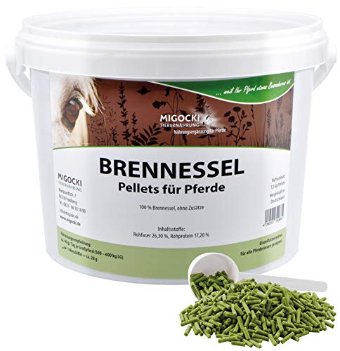 MIGOCKI Brennnessel – 1,5 kg – für Pferde – Reine Kräuter ohne Zusatzstoffe - Pellets von MIGOCKI