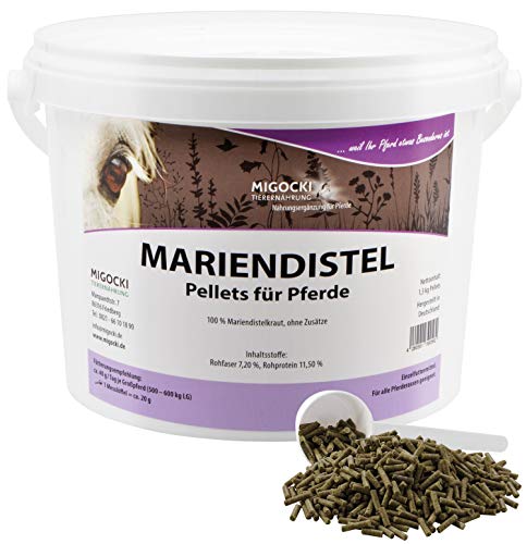 MIGOCKI MARIENDISTEL – 1,5 kg – für Pferde – Reine Kräuter ohne Zusätze - Pellets von MIGOCKI