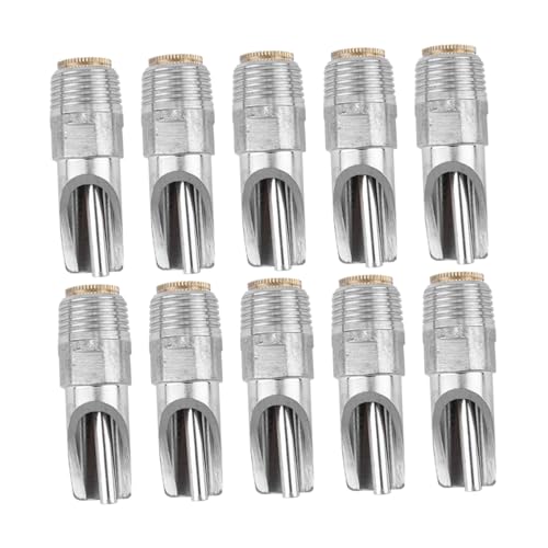 ANDRESLAD 10 Stück Schweine Trinker Wachtel Schüssel Heufresser Kaninchen Wasser Trinken für Automatische Tränke Tiertränke wasserspender aus Edelstahl Schweintrinker Rostfreier Stahl Silver von ANDRESLAD