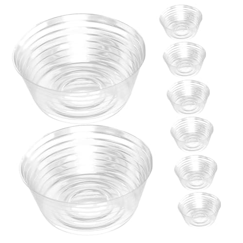 ANDRESLAD 10Stücke Transparente Blumentopfsockel für Pflanzen Langlebige Untertassen für Blumentöpfe für Innen und Außenbereich Verhindern Verrutschen und Bieten Drainage von ANDRESLAD