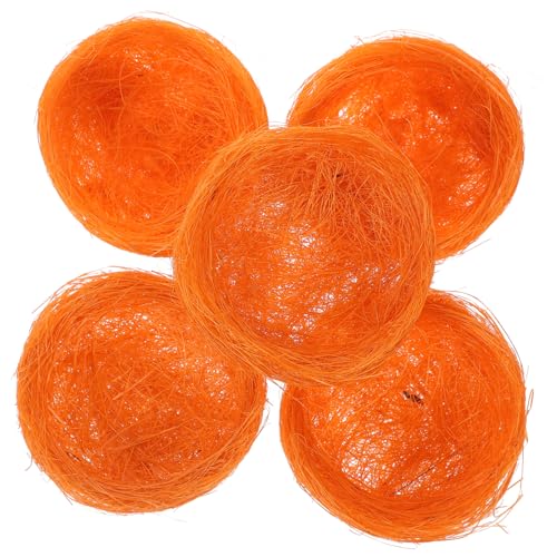 ANDRESLAD 10 Stücke Orange Gefertigt Künstliche Vogelnest Garten Decor Winter Warme Vogel Nisten für Ostern Dekorationen von ANDRESLAD