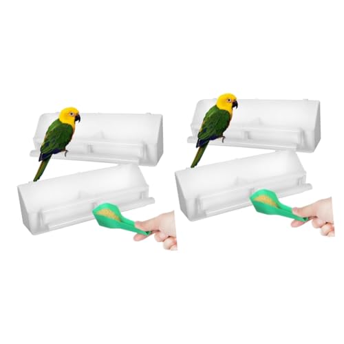 ANDRESLAD 2sätze Vogelkäfig Futterspender Mit Schaufel Wasser Und Futterbehälter Für Vögel Doppelte Fächer Für Einfache Fütterung Und Hygiene Stabiler Für Käfige ANDRESLAD 2sätze Vogelkäfig Futterspender Mit Schaufel Wasser Und Futterbehälter Für Vögel Doppelte Fächer Für Einfache Fütterung Und Hygiene Stabiler Für Käfige von ANDRESLAD