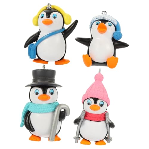 ANDRESLAD 2 Stück Dekorative Aquarium Pinguin Figuren Schwimmende Deko für Fischbehälter Lebensechte Haustier Bürodeko Zufälliger Stil von ANDRESLAD