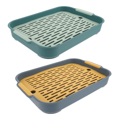 ANDRESLAD 2 Stück Praktische Kaninchen Toilette aus Robustem Kunststoff mit Abnehmbarem Rutschfestem Boden Rechteckigem Design Waschbar Geeignet für Kaninchen Meerschweinchen Hamster und ANDRESLAD 2 Stück Praktische Kaninchen Toilette aus Robustem Kunststoff mit Abnehmbarem Rutschfestem Boden Rechteckigem Design Waschbar Geeignet für Kaninchen Meerschweinchen Hamster und von ANDRESLAD