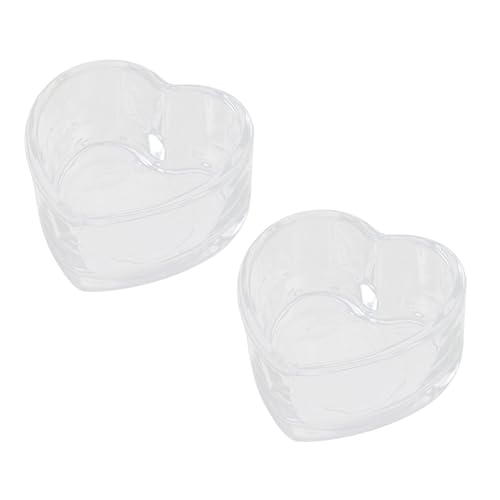 ANDRESLAD 2 Stück Transparente Hamster Näpfe aus Robustem Material Kompakt und Kippsicher Geeignet für Hamster Chinchilla und Kleine Kleintiere Einfach zu Reinigen und Langlebig von ANDRESLAD