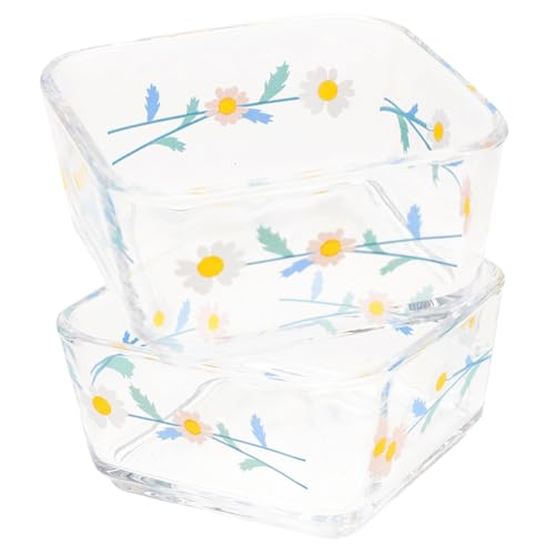 ANDRESLAD 2 Stück Umkippfeste Futternäpfe aus Glas für Kleintiere Wie Hamster Meerschweinchen und Kaninchen Robust Leicht zu Reinigen Sicher und Praktisch für Kleine Haustiere von ANDRESLAD