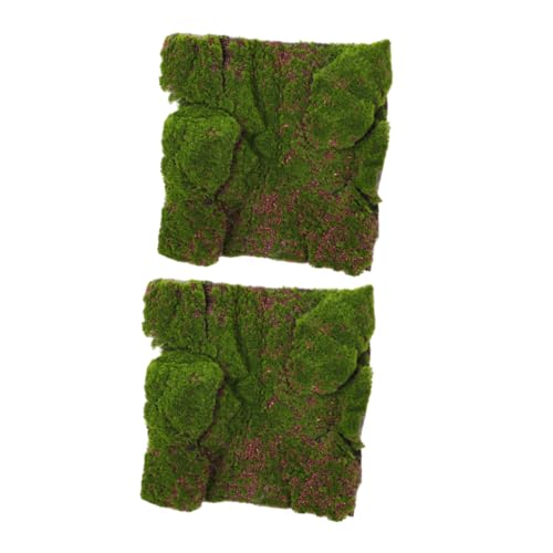 ANDRESLAD Realistischer Kunstrasen-Teppich 2 Stück Dekorative Moosmatte Kunstrasen-Teppich Gefälschter Moos-Teppich Für 30 X 30 cm von ANDRESLAD