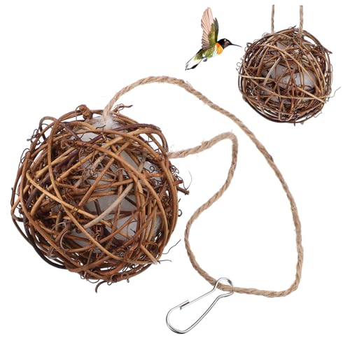 ANDRESLAD Papageien-beißspielzeug Nistmaterial Für Vögel 2 Stück Zum Aufhängen Vogelfutterspender Dekoration Für Wildvögel Sicheres Vogelhäuschen Gartendekoration Für Den Außenbereich von ANDRESLAD