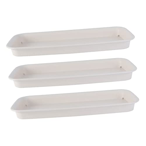 ANDRESLAD 3 Stücke Rechteck Wasser Tabletts Für Pflanzen Balkon Blumentopf Tabletts Kunststoff Pflanzer Untertassen Gartenarbeit Wasser Tabletts Set von ANDRESLAD