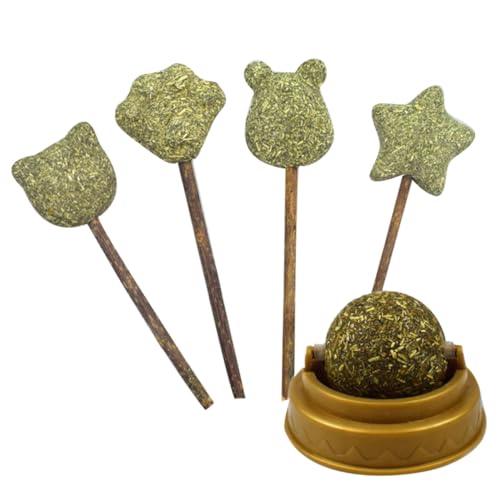 ANDRESLAD 5 Stück Natürliche Katzenminze Leckerlis Catnip Lutscher Katzenball Formen Mix Verdauung und Aktivierung der Katzenzunge für Kätzchen und Katzen ANDRESLAD 5 Stück Natürliche Katzenminze Leckerlis Catnip Lutscher Katzenball Formen Mix Verdauung und Aktivierung der Katzenzunge für Kätzchen und Katzen von ANDRESLAD