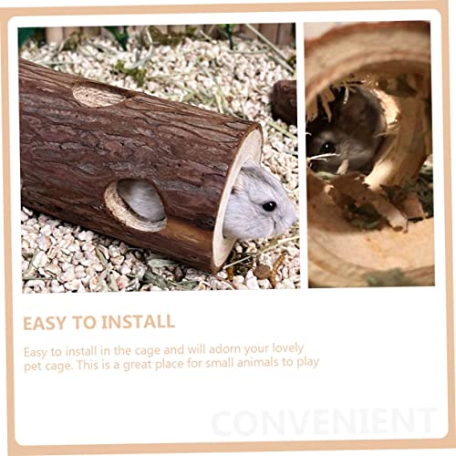 ANDRESLAD Hamster Holz Tunnel aus Naturholz Kleintier Versteck und Kauspielzeug Robustes Versteck für Hamster und Meerschweinchen Lang Natürliches Zubehör für Hamsterkäfig ANDRESLAD Hamster Holz Tunnel aus Naturholz Kleintier Versteck und Kauspielzeug Robustes Versteck für Hamster und Meerschweinchen Lang Natürliches Zubehör für Hamsterkäfig von ANDRESLAD
