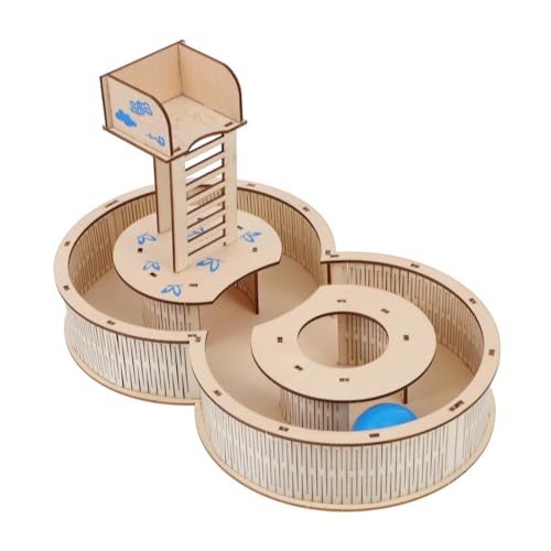 ANDRESLAD Hamster Labyrinth aus Holz Kleintier Laufbahn mit Glatten Kanten Fördert Bewegung und Spiel für Hamster Ratten und Kleine Haustiere Bunte Kleine Kugel Pet Zufällige Farbe von ANDRESLAD