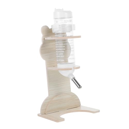 ANDRESLAD Hamster Trinkflasche Ständer aus Massivholz für Kleintiere Wasserspender Halterung für Hamster Igel Chinchillas und Andere Kleine Haustiere Platzsparend und Stabil von ANDRESLAD