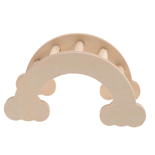 ANDRESLAD Holzleiter für Hamster Käfig aus Natürlichem Holz Sichere Kletterleiter für Kleine Haustiere Glatte Oberfläche Multifunktionales für Bewegung und Käfigdekoration Geeignet für von ANDRESLAD