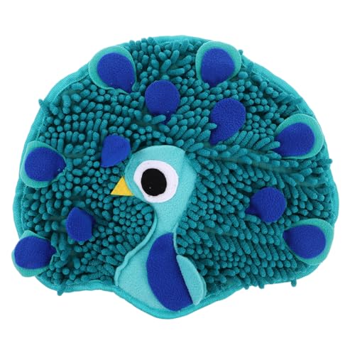ANDRESLAD Hundeschnüffelteppich Peacock Design Interaktives Futterversteckspiel Kognitives Suchspiel Langsames Fressen für Schnelle Mentale Beschäftigung Nasenarbeit und Beschäftigungsmatte von ANDRESLAD