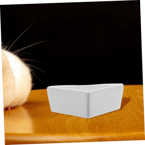 ANDRESLAD Keramik Hamster Trinkschale Dreieckig Stabil Futternapf für Kleine Haustiere Wie Vögel Eichhörnchen Zwerghamster Stilvoll Praktisch Langlebig von ANDRESLAD