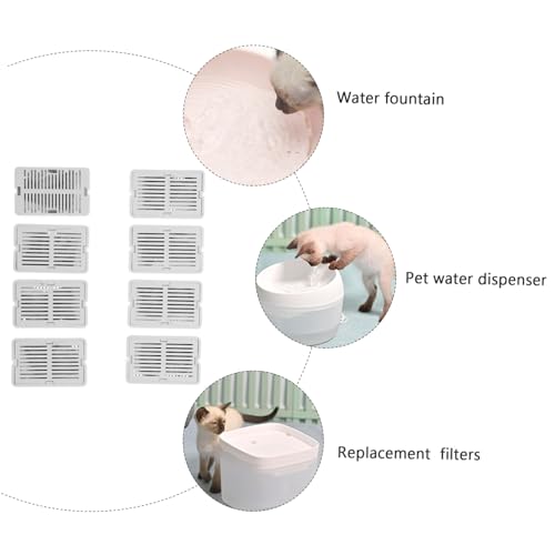 ANDRESLAD Pet Fountain Ersatzfilter Aktivkohle Wasserfilter für Haustier Trinkbrunnen mit Kokosnussschalen Aktivkohle Effektive Wasserreinigung Langlebiger Filter für Katzen und Hunde von ANDRESLAD