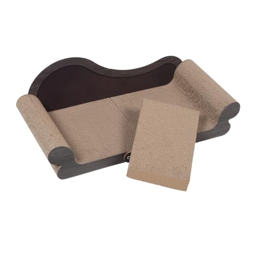 ANDRESLAD Sofa-förmiges Kratzbrett aus Verschleißfestem Wellpappe-Material Katzensicherer Kratzschutz krümelfrei Langlebiges Katzen-kratzmöbel für Drinnen Leicht zu Installieren Sauber und ANDRESLAD Sofa-förmiges Kratzbrett aus Verschleißfestem Wellpappe-Material Katzensicherer Kratzschutz krümelfrei Langlebiges Katzen-kratzmöbel für Drinnen Leicht zu Installieren Sauber und von ANDRESLAD