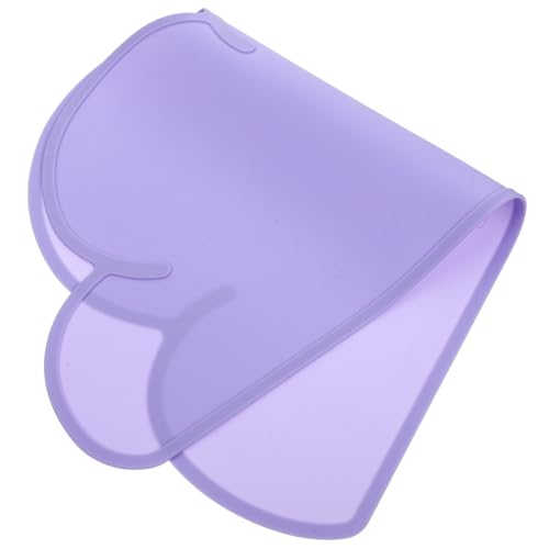 ANDRESLAD Verschleißfeste Silikon Haustier Futtermatte rutschfest Wasserabweisend Leicht zu Reinigen für Hunde und Katzen Praktisches Zubehör in Violett von ANDRESLAD
