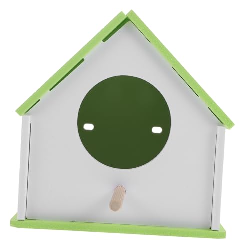 ANDRESLAD Vogelhaus zum Aufhängen für Papageien und Vögel Wetterfestes Langlebiges Futterhaus mit Großem Innenraum Grünes Dekoratives Nistkästchen für Garten und Haushalt von ANDRESLAD