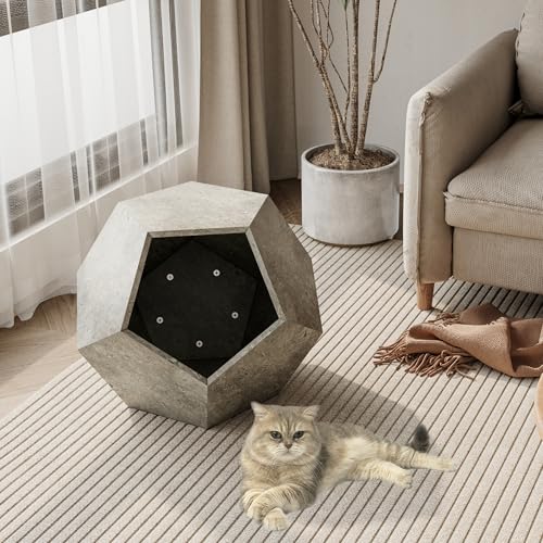 66 cm Modernes Haustiermöbel, Katzentransportbox, Beistelltisch und Sofatisch, Pflanzgefäß aus MDF, Multifunktional, Zementgrau 66 cm Modernes Haustiermöbel, Katzentransportbox, Beistelltisch und Sofatisch, Pflanzgefäß aus MDF, Multifunktional, Zementgrau von ANEC