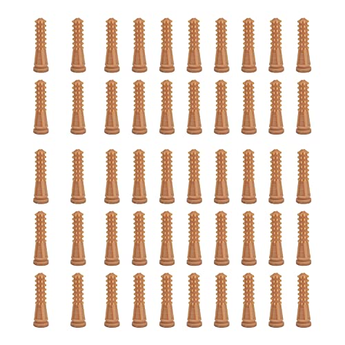 ANGGREK Huhn Plucker Finger 50pcs Geflügelzupfe Finger Gummi -Hühnchen - mit Einzigartigem Vorsprungdesign für Hühner Enten Gänse Tauben Haarentfernungsmaschine (Gelbliches Rosa) von ANGGREK