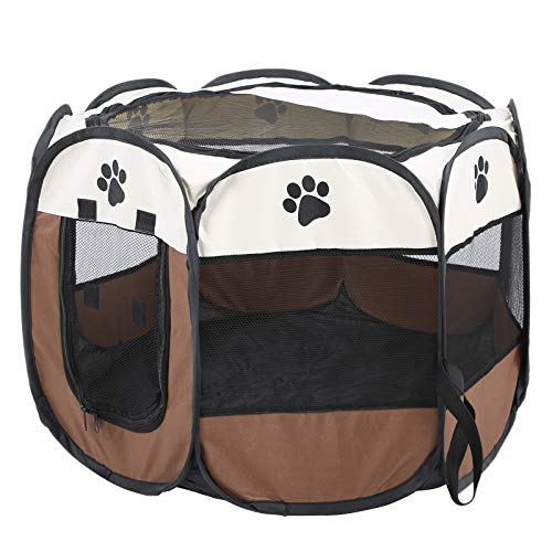 Pet -Spielstall, Faltbarer Hundekäfig mit Maschenabdeckung, Tragbarer Indoor -Outdoor Spielstall, Stark und Geräumig, Einfach Eingerichtet und Aufbewahrt für Kleine Hundekatze Kaninchenküken, Bequem Pet -Spielstall, Faltbarer Hundekäfig mit Maschenabdeckung, Tragbarer Indoor -Outdoor Spielstall, Stark und Geräumig, Einfach Eingerichtet und Aufbewahrt für Kleine Hundekatze Kaninchenküken, Bequem von ANGGREK