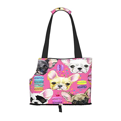 Animal Dog French Bulldog, Pet Carrier Handtaschen, Umhängetasche, Faltbare Einkaufstasche für Haustiere von ANGYANG