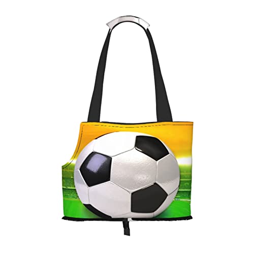 Basket Soccer Ball On The Field, Pet Carrier Handtaschen, Umhängetasche, Faltbare Tragetasche für Haustiere von ANGYANG