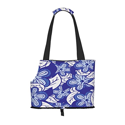 Blaue Blume, Haustiertragetaschen, Umhängetasche, Faltbare Tragetasche für Haustiere von ANGYANG