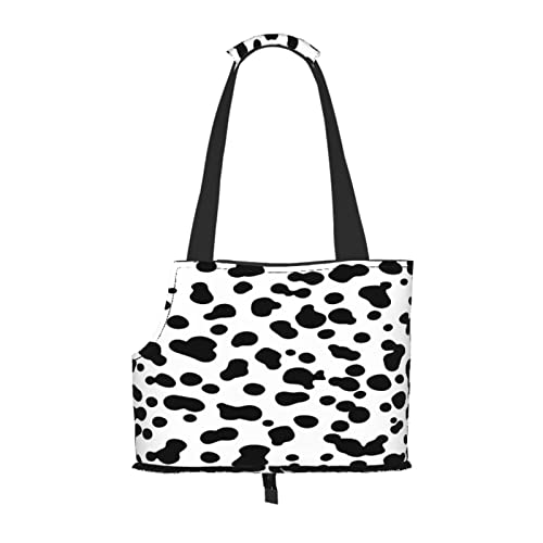 Dalmatiner nahtloses Muster oder Kuhhaut, Haustiertragetaschen, Umhängetasche, Faltbare Einkaufstasche für Haustiere von ANGYANG