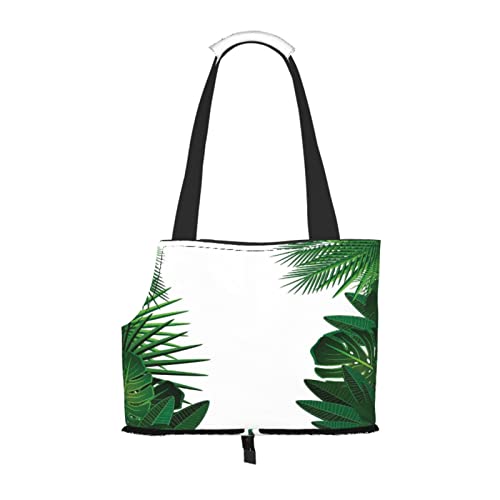 Exotische Fantasie-hawaiianische Tropische Palmenblätter, Haustiertragetaschen, Umhängetasche, Faltbare Einkaufstasche für Haustiere von ANGYANG