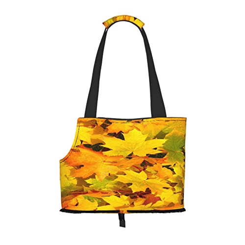 Herbstfarben Herbstblätter, Haustiertragetaschen, Umhängetasche, Faltbare Einkaufstasche für Haustiere von ANGYANG