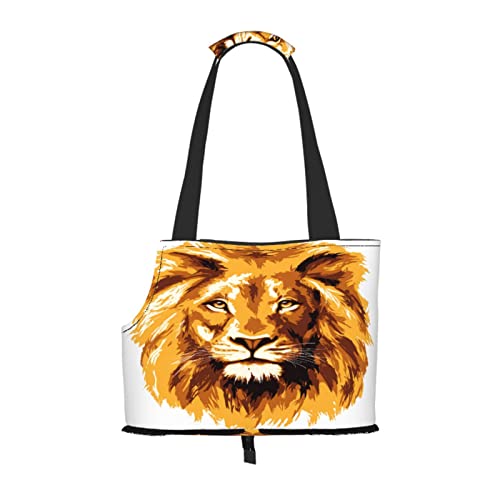 Illustration des Königs der Löwen, Haustiertragetaschen, Umhängetasche, Faltbare Einkaufstasche für Haustiere von ANGYANG