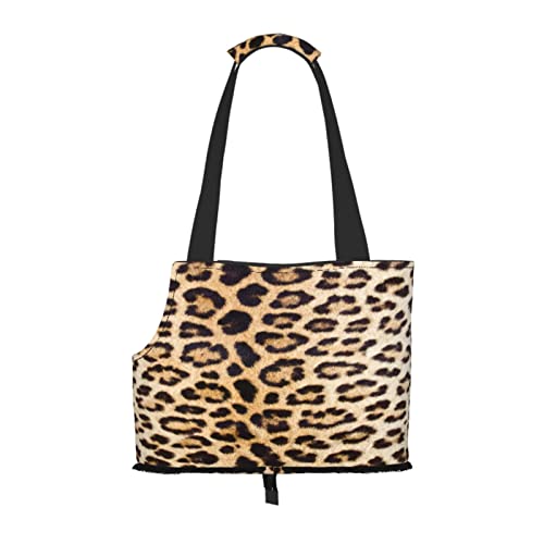 Leopardenmuster, Haustiertragetaschen, Umhängetasche, Faltbare Einkaufstasche für Haustiere von ANGYANG