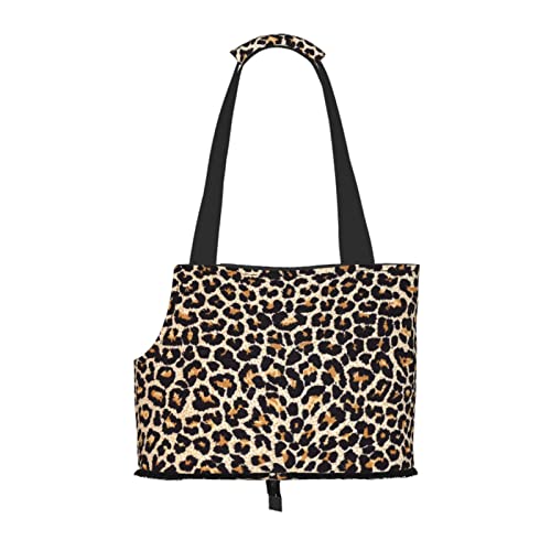Leopardenmuster, Haustiertragetaschen, Umhängetasche, Faltbare Einkaufstasche für Haustiere von ANGYANG