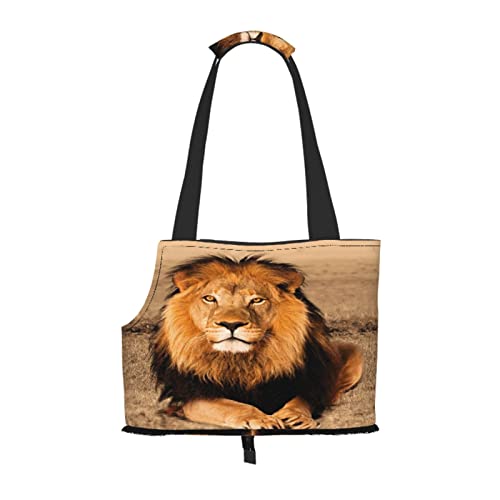 Lion, Pet Carrier Handtaschen, Umhängetasche, Faltbare Tragetasche für Haustiere von ANGYANG