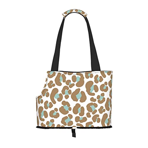 Nahtloses Leopardenmuster, einfache Textur, Haustiertragetaschen, Umhängetasche, Faltbare Einkaufstasche für Haustiere von ANGYANG