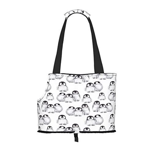 Niedlicher Kleiner Pinguin im Winter, Haustiertragetaschen, Umhängetasche, Faltbare Einkaufstasche für Haustiere von ANGYANG