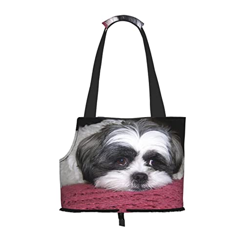 Niedlicher Shih Tzu-Hund, Haustiertragetaschen, Umhängetasche, Faltbare Einkaufstasche für Haustiere von ANGYANG