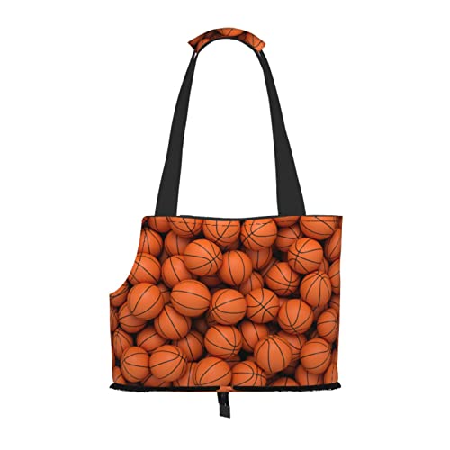 Orangefarbener Basketballball, Haustiertragetaschen, Umhängetasche, Faltbare Einkaufstasche für Haustiere von ANGYANG