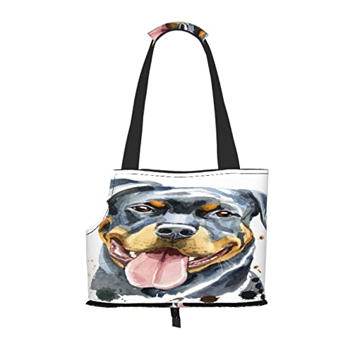 Rottweiler-Kopf, Haustiertragetaschen, Umhängetasche, Faltbare Einkaufstasche für Haustiere von ANGYANG